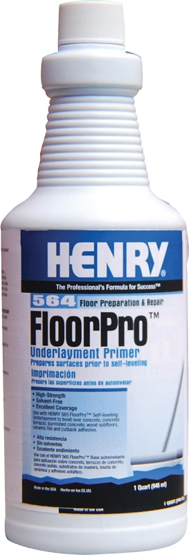 Henry FloorPro 12166 Underlayment Primer, 1 qt Bottle, Light Pink, Liquid, 400 to 500 sq-ft Coverage Area, Pack of 2