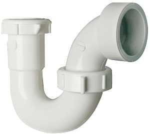 Plumb Pak PP20950 S-Trap, 1-1/2 in, Plastic, White, SCH 40 Schedule