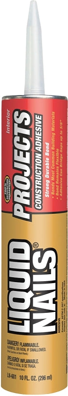 Liquid Nails LN-601 Project Construction Adhesive, Light Tan, 10 oz Cartridge, Pack of 24
