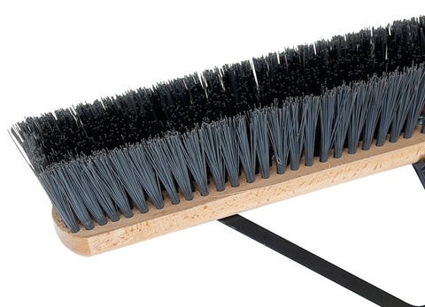 Simple Spaces 93110 Push Broom, 24 in Sweep Face, 3 in L Trim, Polypropylene Bristle, 60 in L, Bolt with Brace
