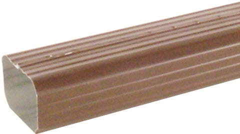 Amerimax 2401019120 Downspout, 2 in W, 3 in H, 10 ft L, Aluminum, Brown