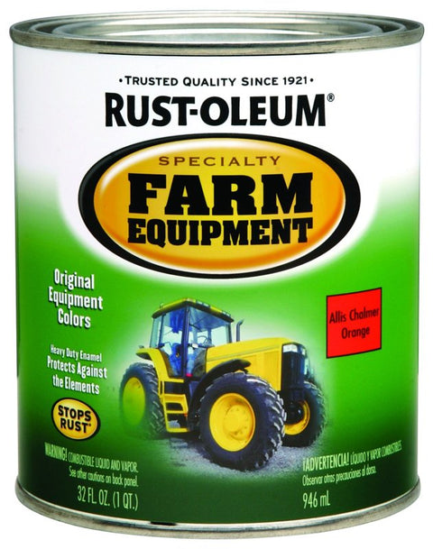 Stops Rust 7458502 Farm Equipment Paint, Allis Chalmers Orange, 1 qt, Can