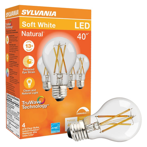 BULB LED A19 CLEAR SFTWHT 5.5W
