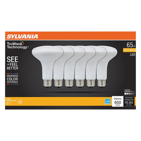 Sylvania 42021 LED Bulb, BR30 Lamp, 65 W Equivalent, Soft White