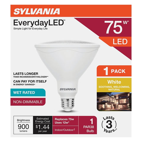 Sylvania 42035 LED Light Bulb, PAR38 Lamp, Bright White Light