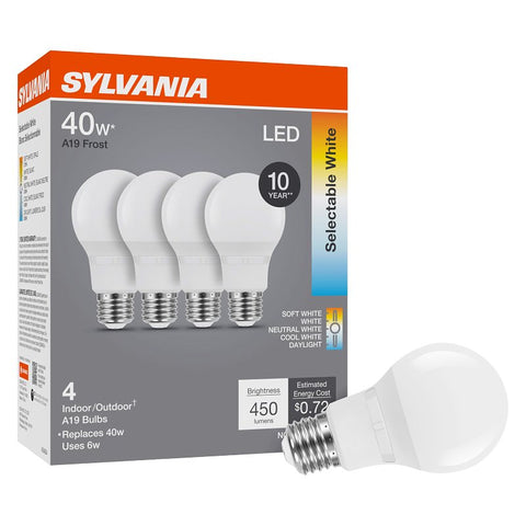 LED A19 5CCT SELECT 40W, Pack of 4