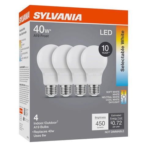 LED A19 5CCT SELECT 40W, Pack of 4