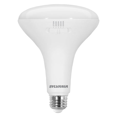 Sylvania TruWave 42108 LED Bulb, 5CCT Selectable, BR40 Lamp, 85 W Equivalent, E26 Medium Lamp Base, Dimmable, Frosted, Pack of 4