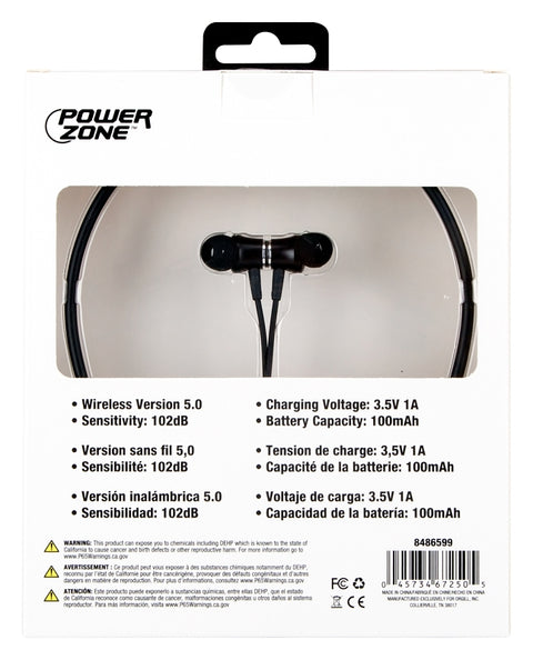 PowerZone KL-005BE Earphones, Black