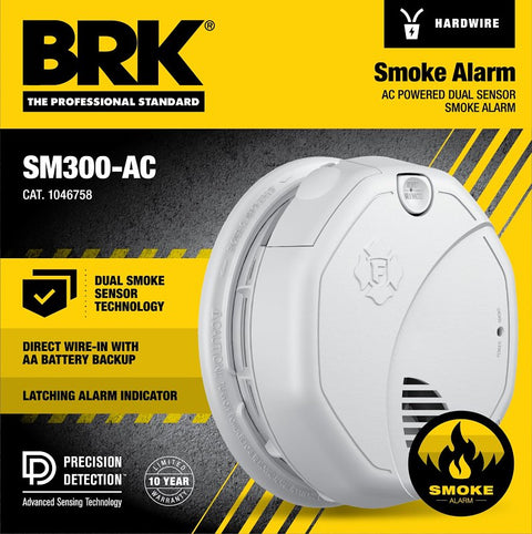 First Alert 1046759 Smoke Alarm, Ionization, Photoelectric Sensor