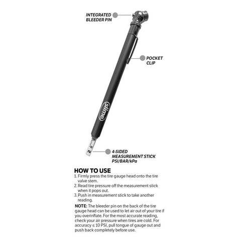 Slime 50 psi Pencil Tire Pressure Gauge
