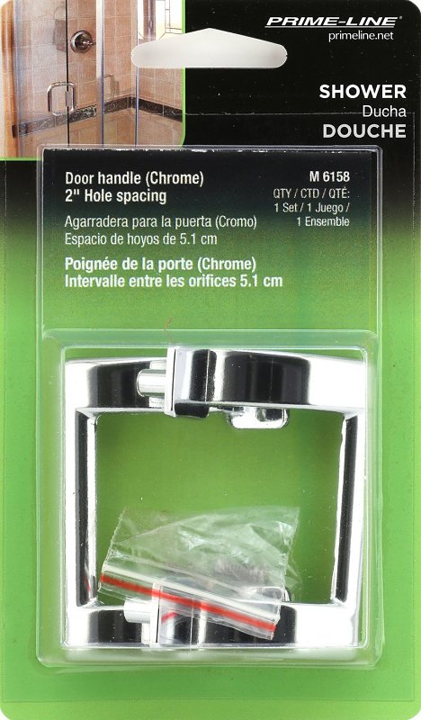 Prime-Line M 6158 Shower Door Handle Set, Chrome