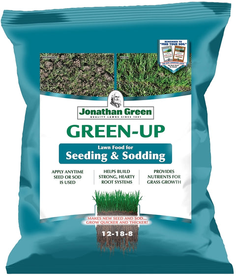Jonathan Green Green-Up 11541 Seeding and Sodding Fertilizer, 15 lb, Granular, 12-18-8 N-P-K Ratio