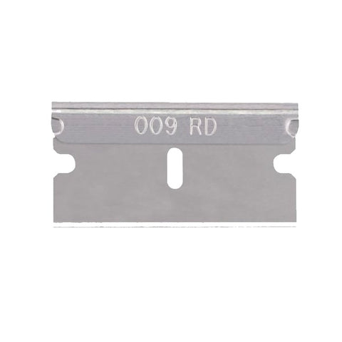 AccuTec PRO APBL-7020-CJAR Razor Blade, Two Facet, Single Edge Blade, 1 in W Blade, Aluminum/High Carbon Steel Blade, Pack of 100