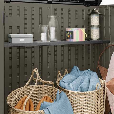 Suncast BMSASHELFH1 Horizontal Shed Shelf Kit, Resin, Black
