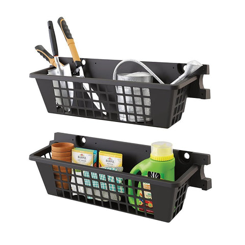Suncast BMSBSKT2PK Basket, Resin, Black