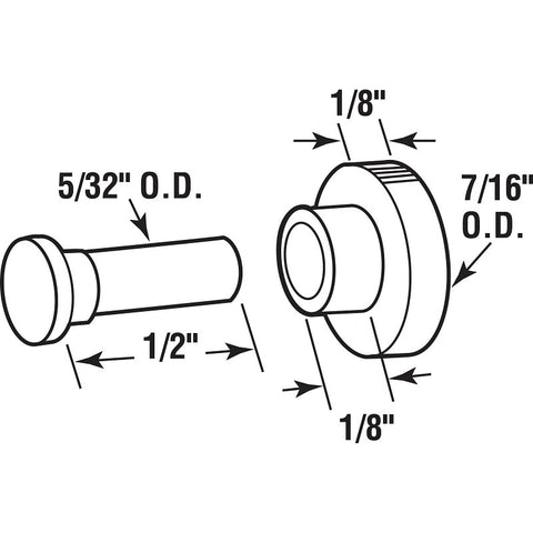 Prime-Line G 3015 Roller, Steel