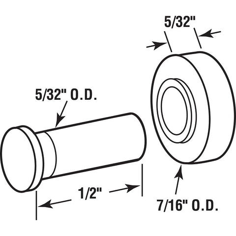 Prime-Line G 3016 Roller, Nylon