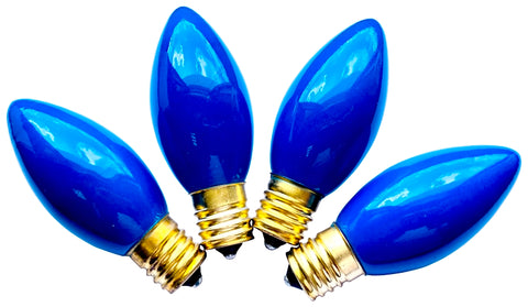 Hometown Holidays 16470 Replacement Bulb, 7 W, Intermediate Lamp Base, Incandescent Lamp, Ceramic Blue Light, Pack of 25