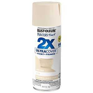 Rust-Oleum Painter's Touch 2X Ultra Cover 334073 Spray Paint, Satin, Ivory Silk, 12 oz, Aerosol Can