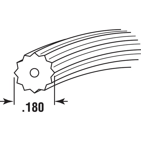 Make-2-Fit P 7524 Screen Retainer Spline, 0.180 in D, 25 ft L, Vinyl, Black, Round