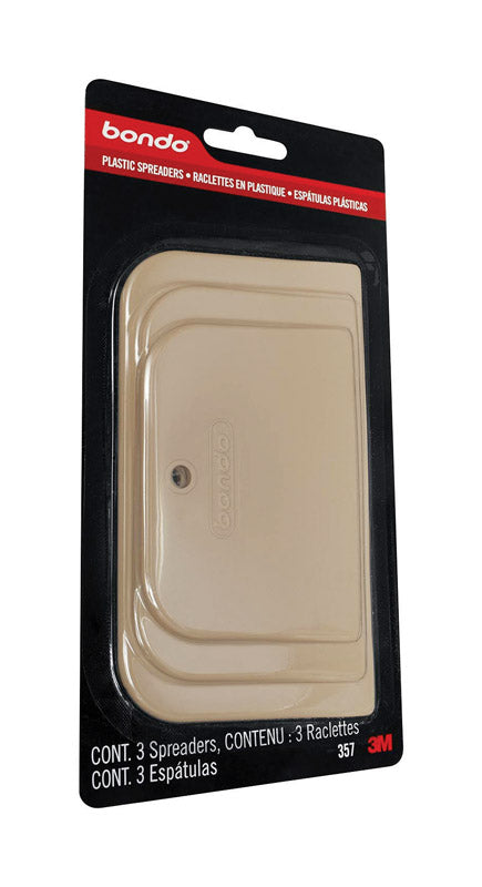 Bondo Plastic Spreaders 3 pk For Spreads Body Filler and Poly Resins