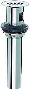 Plumb Pak PP856-80PC Lavatory Plug with Grid Strainer, Commercial-Grade, Pop-Out, Cast Brass, Chrome