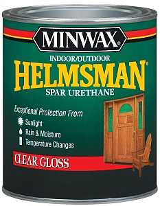 Minwax 63200444 Spar Varnish, High-Gloss, Clear, Liquid, 1 qt, Can