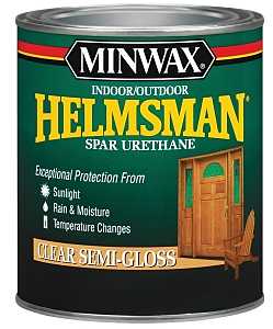 Minwax 63210444 Spar Varnish, Semi-Gloss, Clear, Liquid, 1 qt, Can