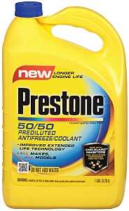 Prestone AF2100 Coolant, 1 gal Bottle, Yellow, Pack of 6