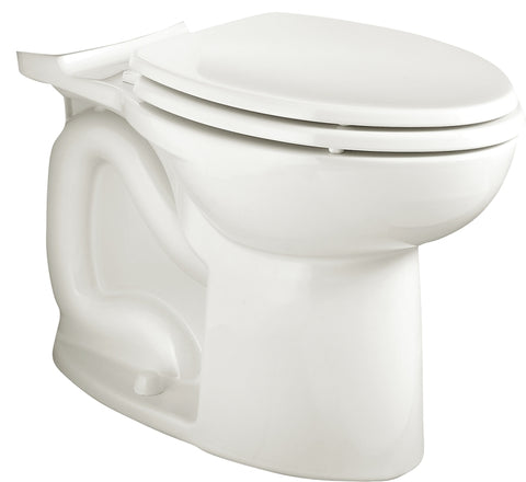 American Standard Cadet 3 3717D001.020 Toilet Bowl, Round, 12 in Rough-In, Vitreous China, White, Floor Mounting