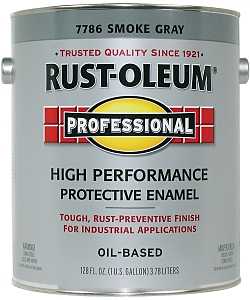 Rust-Oleum 7786402 Enamel Paint, Oil, Gloss, Smoke Gray, 1 gal, Can, 230 to 390 sq-ft/gal Coverage Area