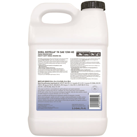Shell Rotella 15W-40 Diesel Heavy Duty Engine Oil 2.5 gal 1 pk, Pack of 2