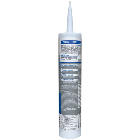 GE Silicone 1 2749483 All Purpose Sealant, White, 24 hr Curing, 10.1 fl-oz Cartridge, Pack of 12