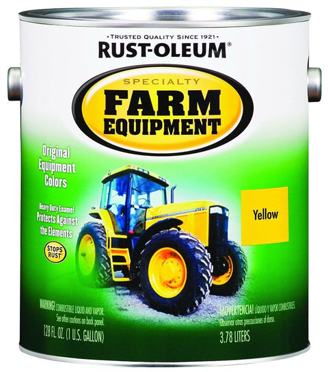 Stops Rust 7443402 Farm Equipment Paint, Yellow, 1 gal, Can