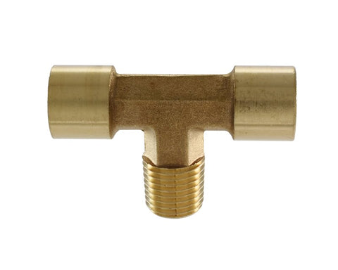Campbell Hausfeld PA104000AV Tee Fitting, 1/4 in, MNPT x FNPT, Brass, Pack of 4