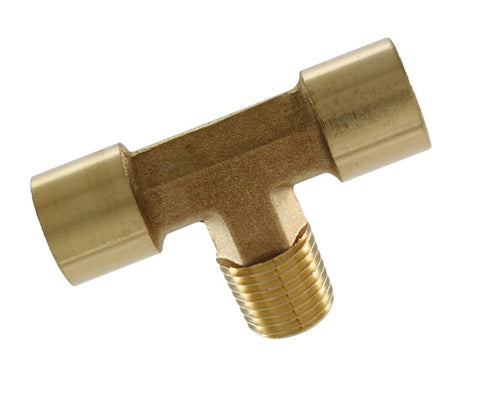 Campbell Hausfeld PA104000AV Tee Fitting, 1/4 in, MNPT x FNPT, Brass, Pack of 4