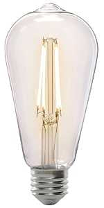 Feit Electric ST19/CL/VG/LED LED Bulb, Decorative, ST19 Lamp, 60 W Equivalent, E26 Lamp Base, Dimmable, Clear, Pack of 4