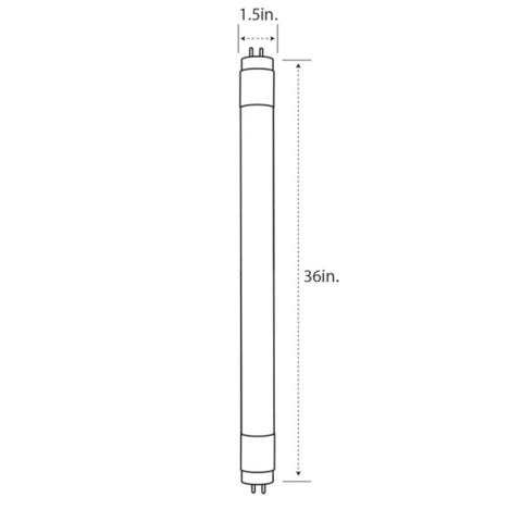 Feit Electric T48/840/B/LED/10 LED Linear Tube, Type B, T8 Lamp, 40 W Equivalent, G13 Lamp Base, Non-Dimmable