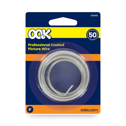OOK 50174 Framers Wire, 9 ft L, Steel, Plastic-Coated, 50 lb