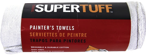 Trimaco 10735 Painter's Towel, 13 x 14 in, Cotton, Natural, Pack of 12