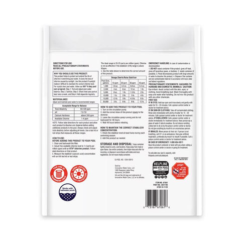 HTH Pool Care Granule Chlorine Stabilizer 4 lb, Pack of 4