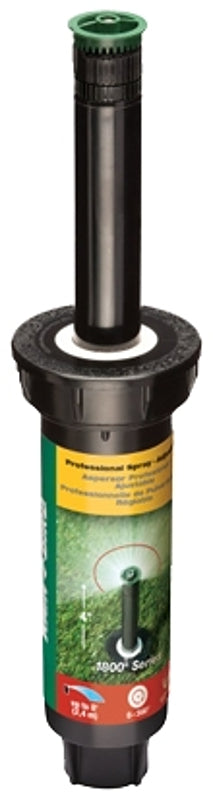 Rain Bird 1804AP8 Pop-Up Spray Head, 1/2 in Connection, FNPT, 8 ft, Plastic/Steel