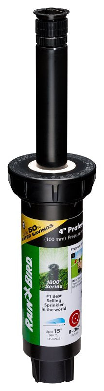 Rain Bird 1800 Series 1804APPR25SAM Pressure Regulated Pop-Up Sprinkler with Seal-A-Matic Check Valve, 1/2 in Connection, Pack of 24