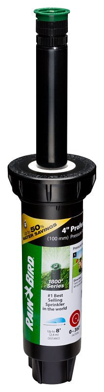 Rain Bird 1800 Series 1804AP8SAMPRS Pressure Regulated Pop-Up Sprinkler with Seal-A-Matic Check Valve, 1/2 in Connection, Pack of 18