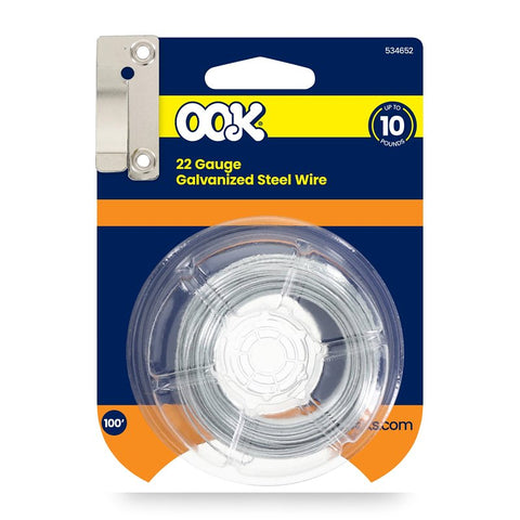 Hillman 50135 Utility Wire, 1/2 in Dia, 100 ft L, 22 ga Gauge, 25 lb Working Load, Steel, Galvanized
