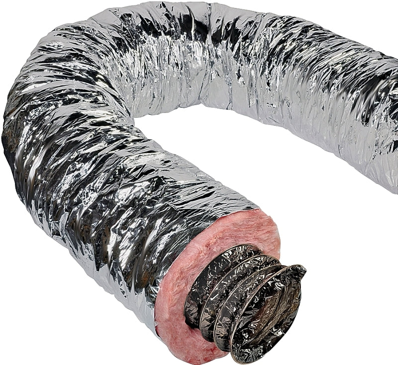 Master Flow F6IFD12X300 Insulated Flexible Duct, 12 in, 25 ft L, Fiber ...