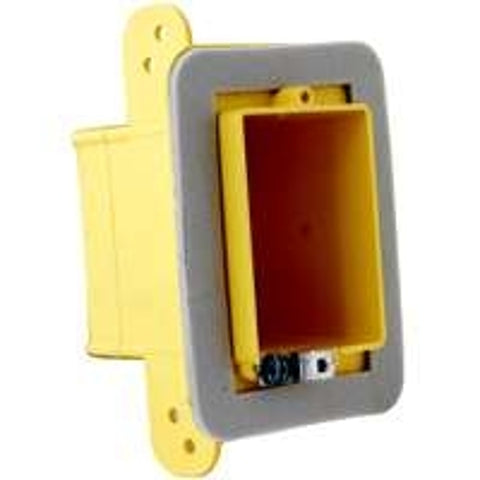 Raco 2011FBAR Cable Box, 1-Gang, Polycarbonate, Yellow, Bracket Mounting