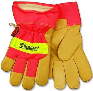 Heatkeep 1938-XL Work Gloves, Men's, XL, Wing Thumb, Orange/Palamino
