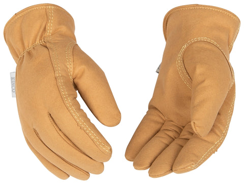 Hydroflector 254HKW L Gloves, L, Keystone Thumb, Shirred Elastic Cuff, Synthetic Leather, Tan